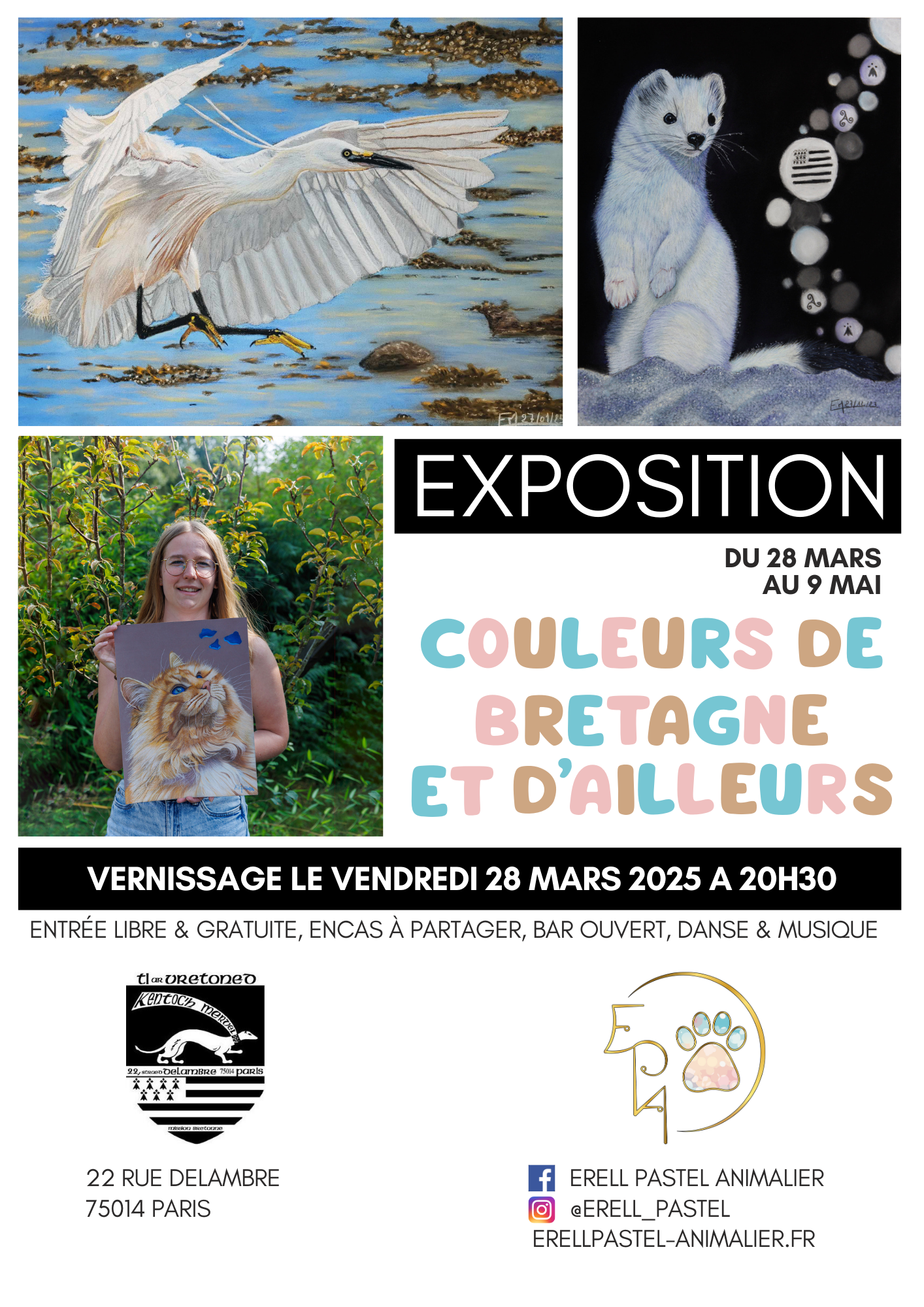 Affiche de l'exposition à la Mission Bretonne de Paris