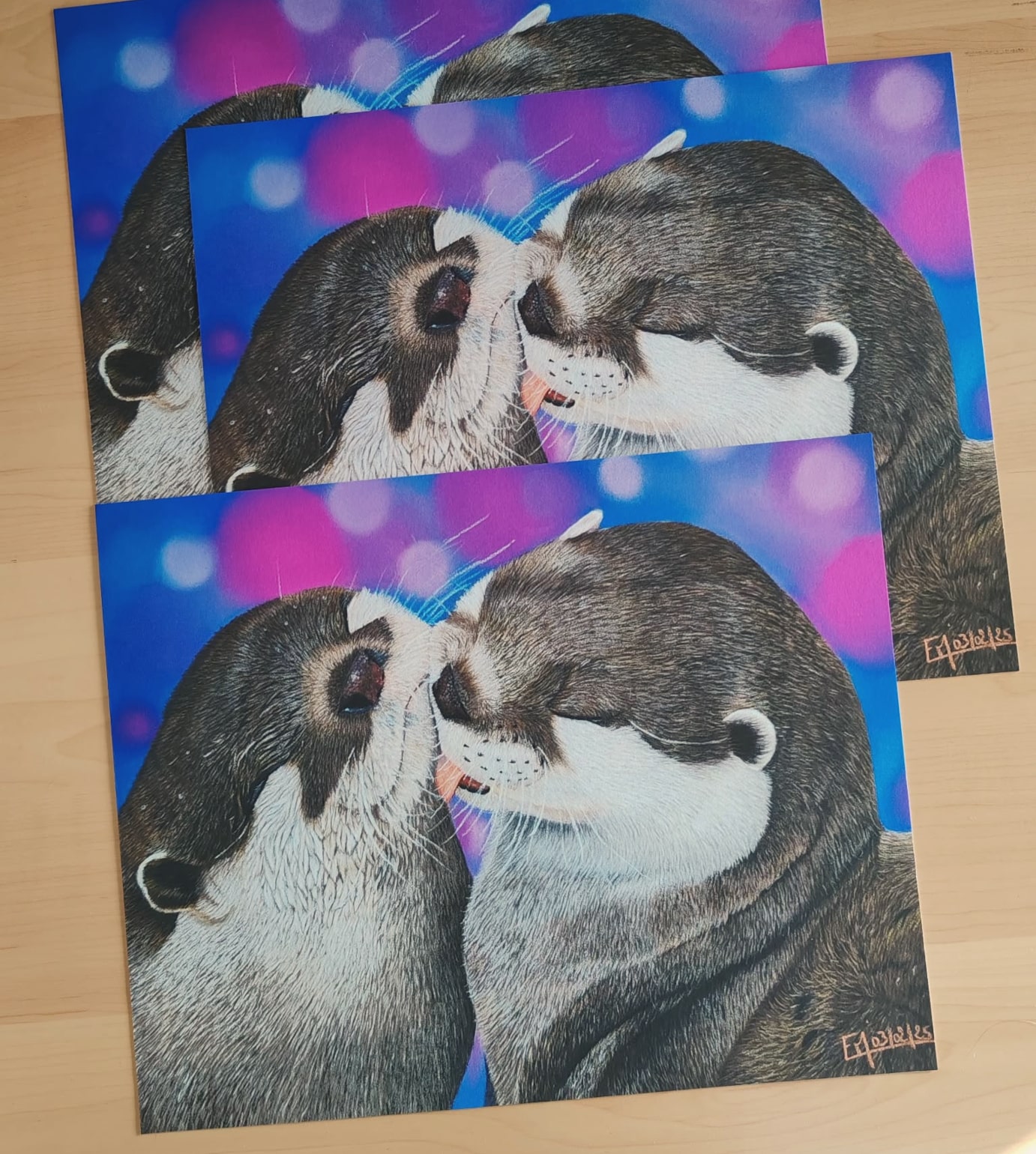 Tirages d'art "Douceur de se retrouver", 30x24cm, 45€