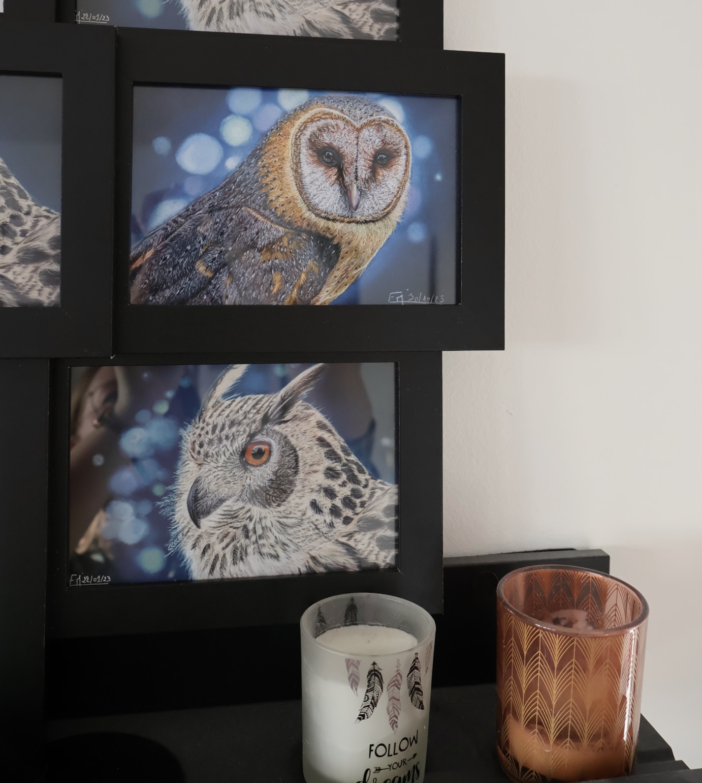 Tirages d'art "La Dame Blanche" et "l'Oeil de Nos Forêts", 15x10cm, 7€ chacun